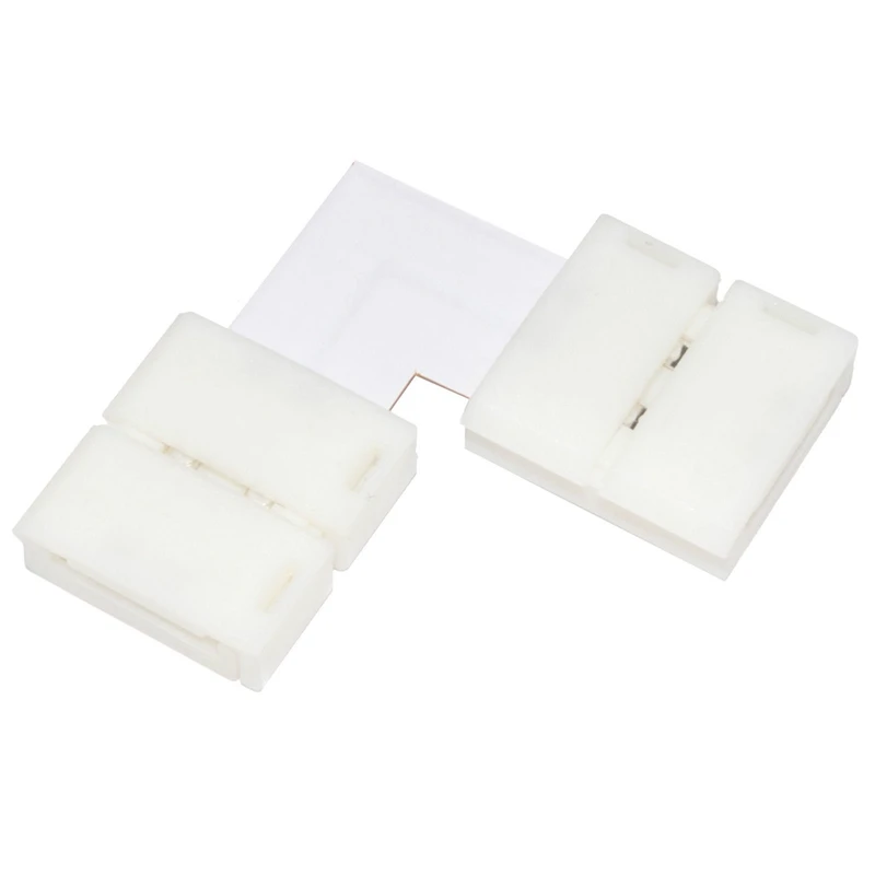LED Strip Connector Adapters 5050 Single Colour (10mm) Shape L Qty: 2 | Обустройство дома