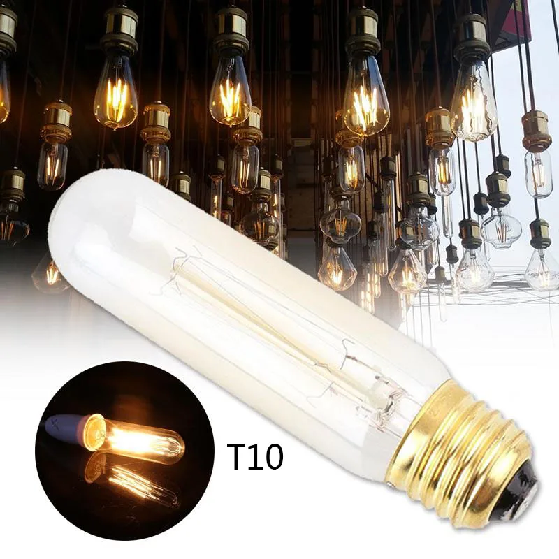 Многоцелевой E27 40W Вольфрамовая Лампа накаливания лампы T10 AC220-240V Droplight