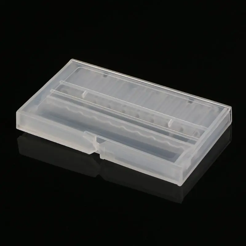 10 отверстий чехол для Сверла Ногтей Пластиковый пустой ящик для хранения фрезы держатель