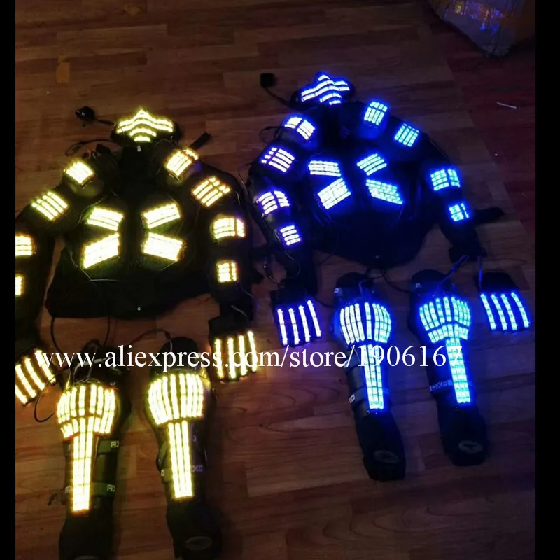 Fashion LED Armor Light Up Jackets Costume Glove Glasses Led Outfit Clothes Led Suit For LED Robot suits9