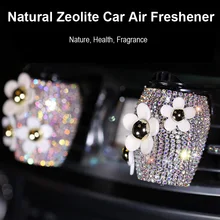 Хрустальная Маргаритка автомобильный освежитель воздуха на выходе вентиляционный Зажим для кондиционера автомобильный парфюм Zeolite аромат авто Декор для девушек Дамы