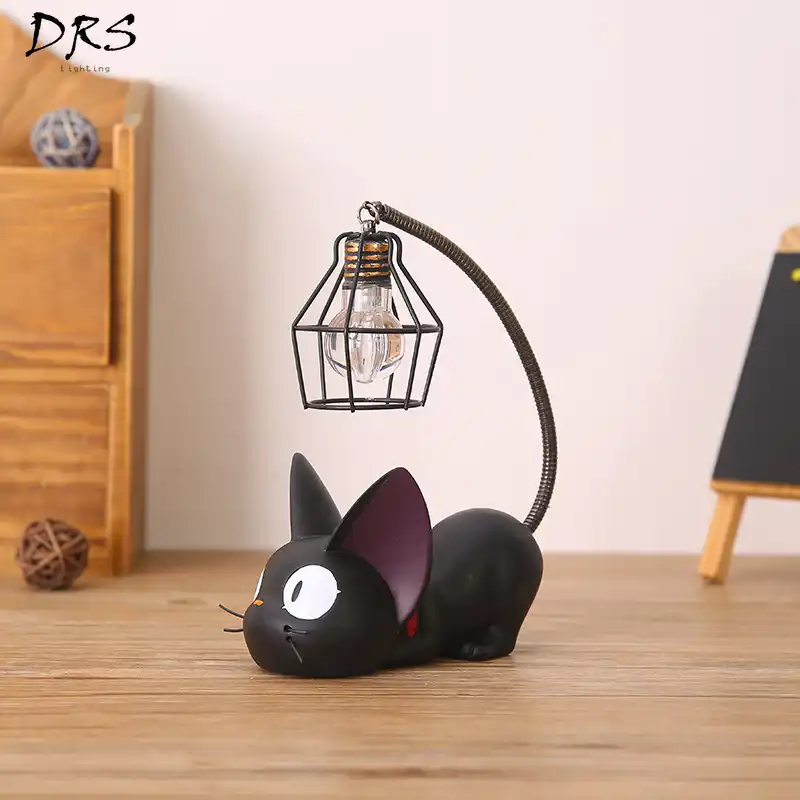 Creatif Resine Artisanat Magique Lampe De Bureau Gigi Chat Veilleuse Presente Decor Ornement A La Maison Pour Garcons Filles Table Lumieres Lampara Para Aliexpress