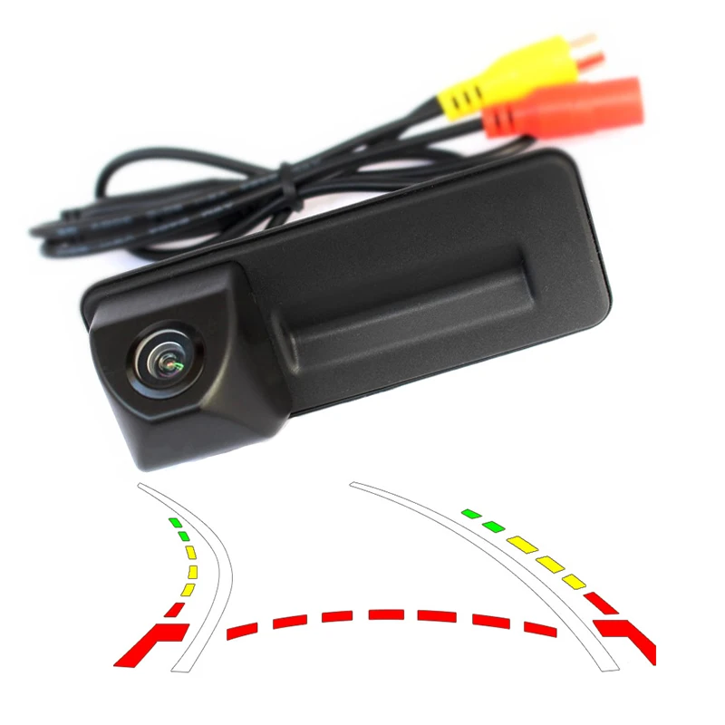 

Reversing Trajectory Tracks For Skoda Roomster Fabia Octavia Yeti Superb Trunk handle 1090K HD CCD 170 degrees Rearview Camera