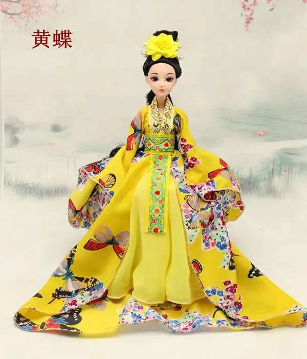 Najtaniej Starożytne chiny lalka zabawka księżniczka 12 ruchome stawy lalki akcesoria do modeli plastikowy korpus miękkie ubrania prezenty dla dzieci lalki dla dziewczynek