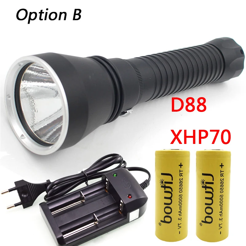 Litwod Z20 D88 CREE XHP70 военный уровень самый яркий Дайвинг светодиодный фонарик 4292LM под водой 150 м IPX8 - Испускаемый цвет: Option B