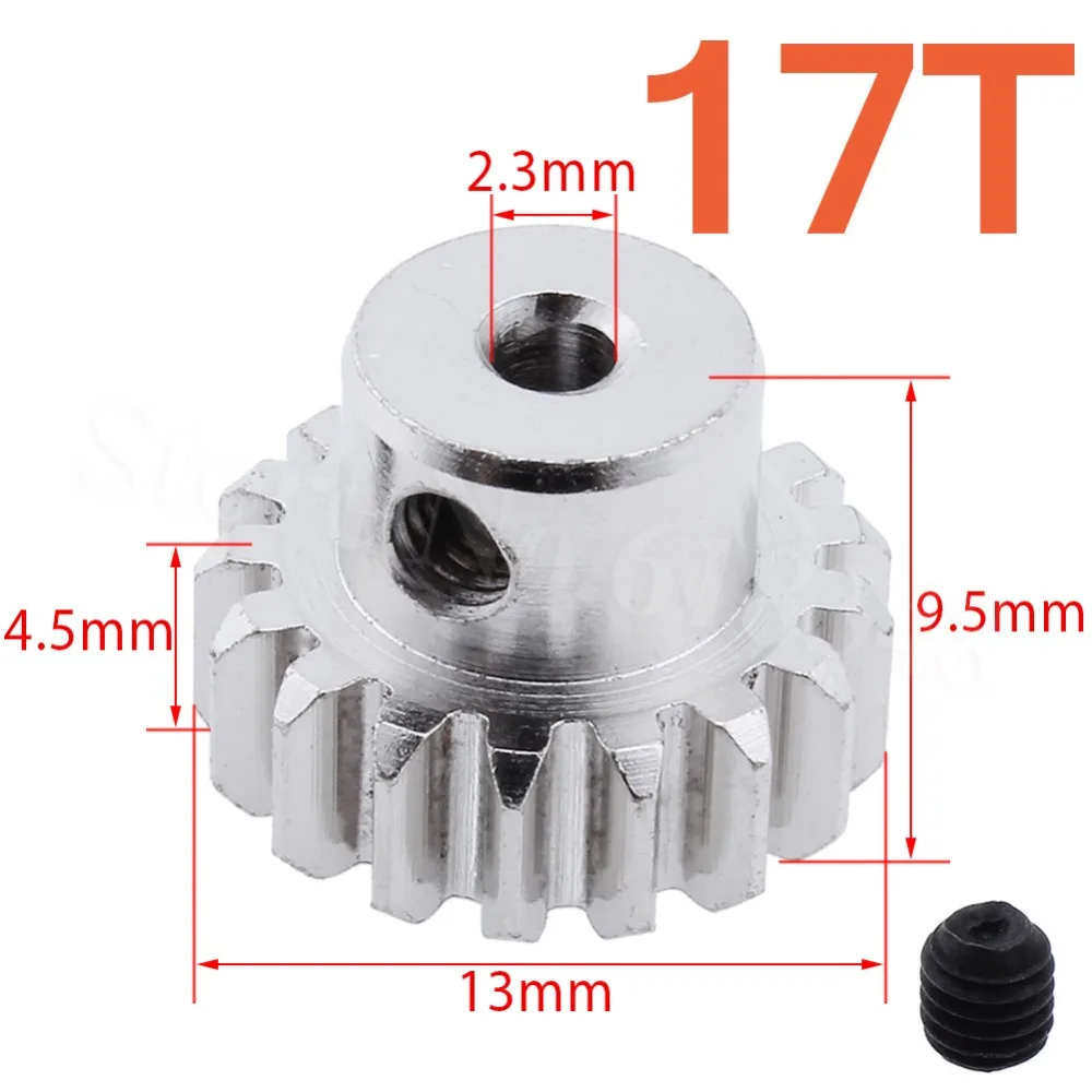 Для WLtoys A969 RC автозапчасти 17 T зубья металлическая Шестерня двигателя 1/18