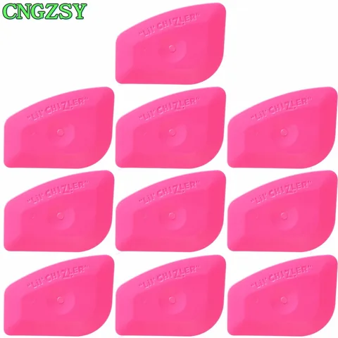 Fibra de Carbono Vidro da Janela Adesivos de Carro Cngzsy Vinyl Film Envoltório Mini Rosa Cleaner Rodo Lavagem Ferramentas Styling Raspador 10a25 10 Pcs