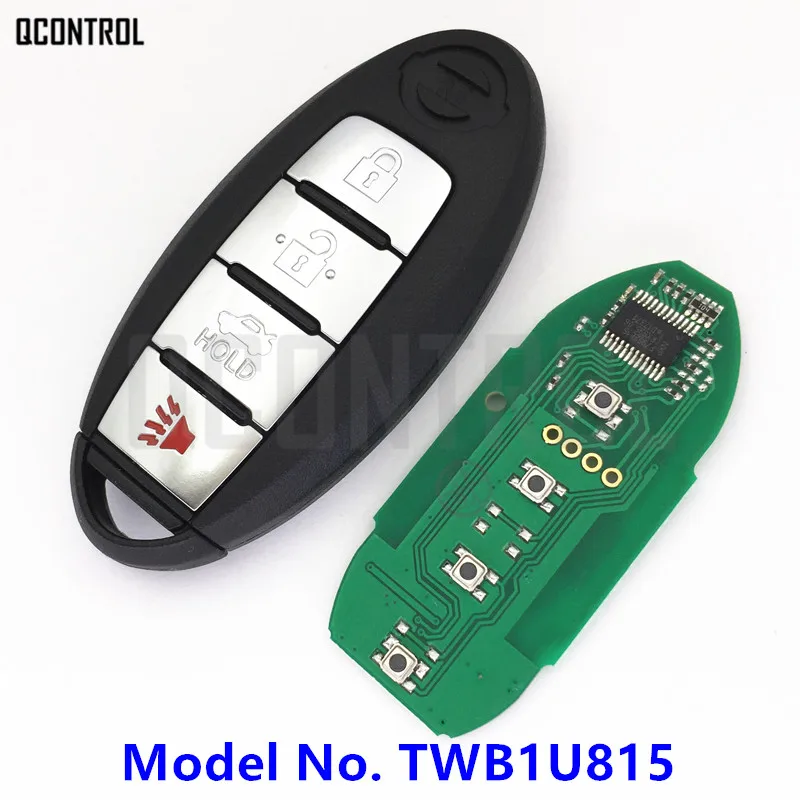 Пульт дистанционного управления QCONTROL Smart Key Подходит для NISSAN TWB1U815 CWTWB1U815 Sunny Teana Sylphy Sentra Versa 315 МГц с ID46