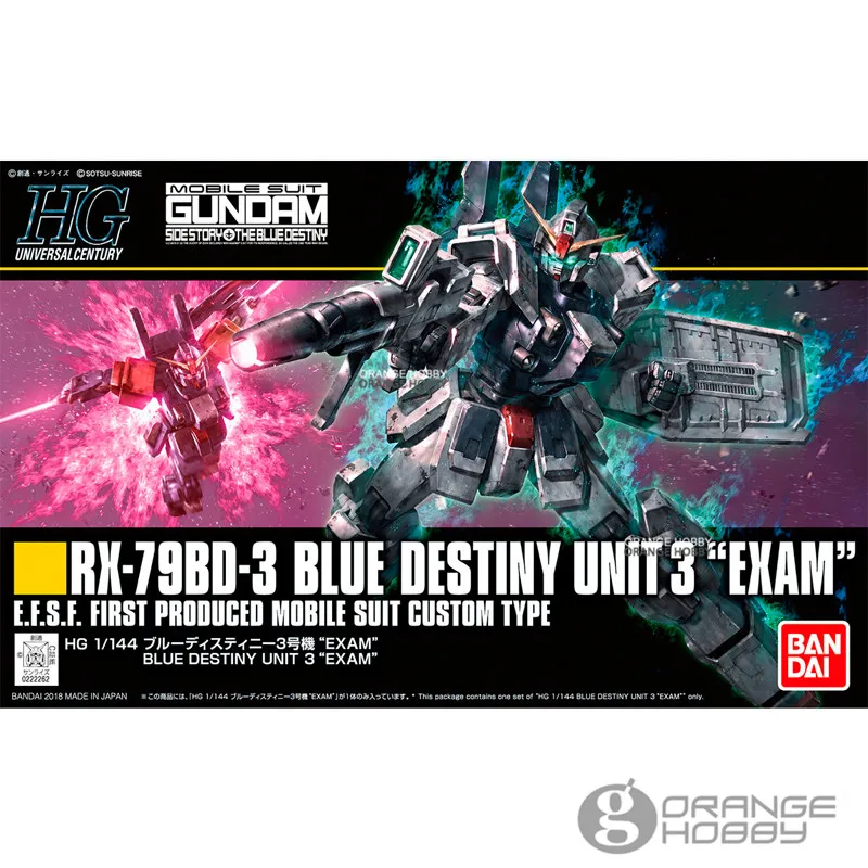 OHS Bandai HGUC 209 1/144 RX-79BD-3 Blue Destiny игнс 3 экзамен мобильный костюм сборки модель Наборы |