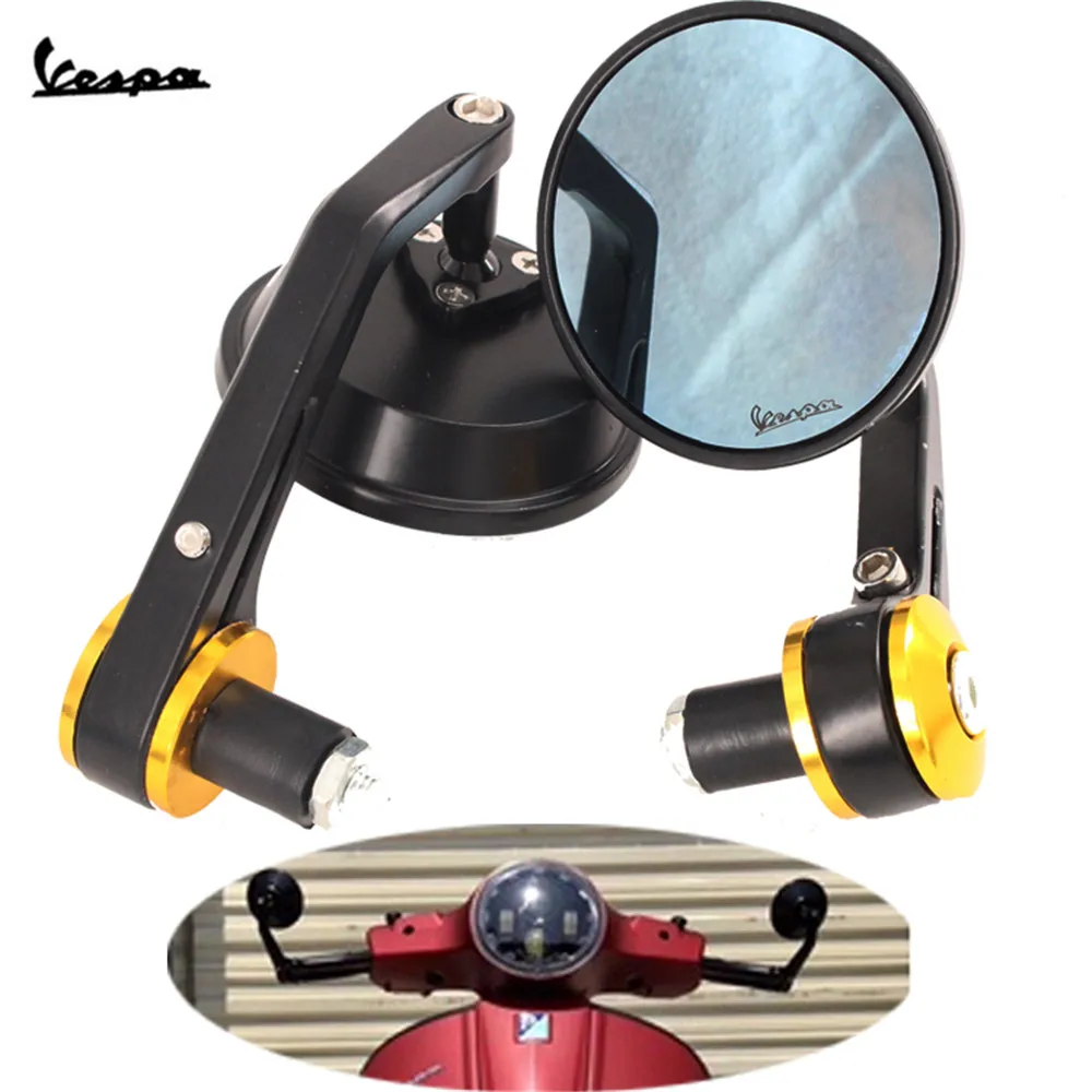 Мотоцикл Ручка Бар Конец Зеркала для Vespa все модель GTS LX LXV Sprint Primavera 50 125 250|Боковые