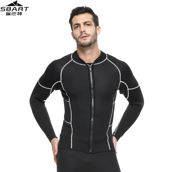 

SBART Neoprene Men Scuba Diving Suit 3mm Keep Warm Anti-Jellyfish Wetsuit Jacket Snorkeling Kite Surfing Spearfishing Swimwear