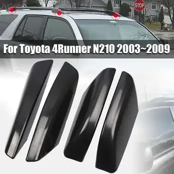 

NEW 4Pcs Glossy Black ABS Roof Rack Cover Rail End Protective Cover Shell For Toyota 4Runner N210 2003~2009