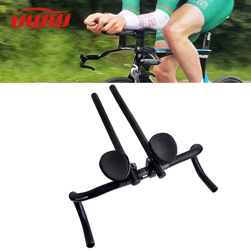 

UWW Road MTB Bike TT Rest Extend Handlebar Aero Bars Triathlon Time Trial Cycling Rest Handlebar Separated 2pcs Pipe Rest End