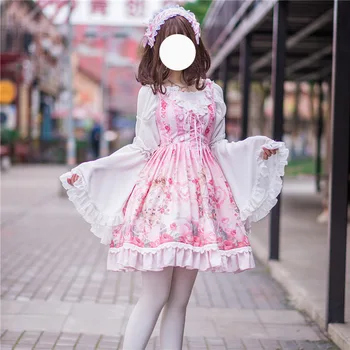 

2019 Direct Selling Real New Japanese Soft Sister Lolita Dress Shirt Jacket Inside Take A Word Brought Her Sleeve Shirts Render