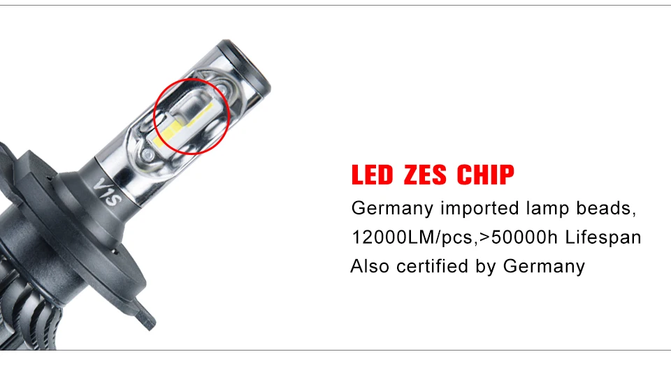 Foxcncar H4 H7 H11 H1 LED Car Headlight Bulb mini 9005 HB3 9006 Hb4 ZES Chip 12V 12000lm 72W 6500K 24V 12V Auto Fog Light HiLo (7)