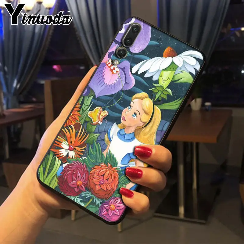 Аксессуары для телефонов Чехол huawei P20pro mate10lite p10plus honor 20 8x 7A nova3i funda Alice In Wonderland в