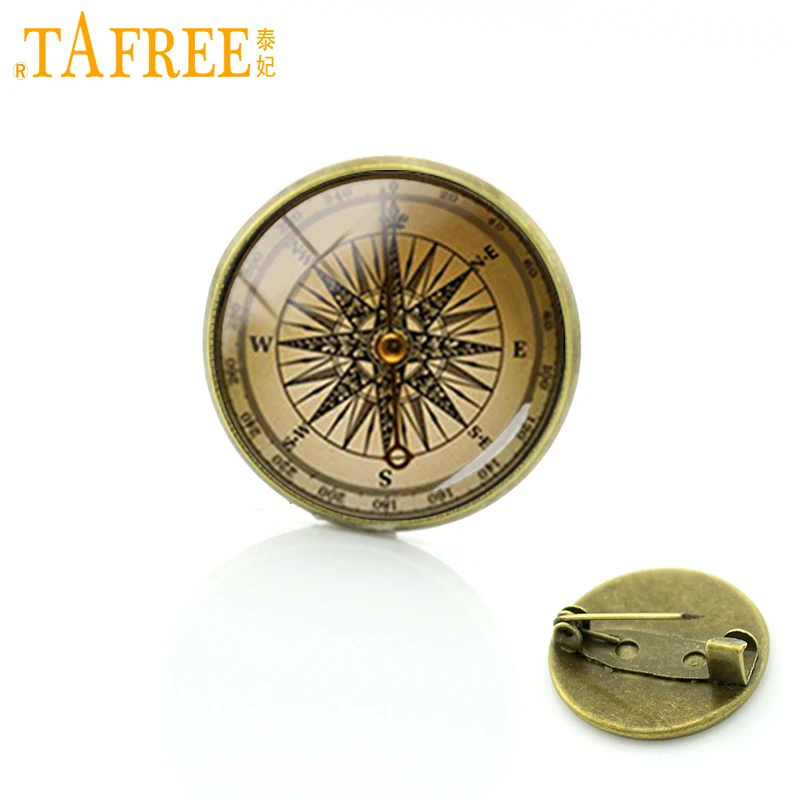 

TAFREE luxury navigator picture badge vintage original nautical Arrow brooches men women accessories pins T560