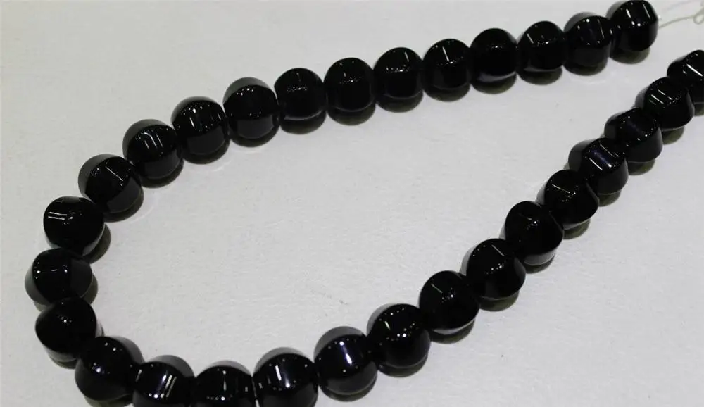 

Necklace black Agate Lantern-shaped necklace 15mm15" 5.24