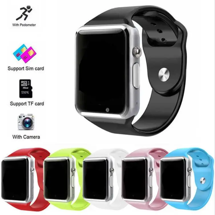 Slimy A1 Wristwatch Bluetooth Smart Watch Phone Support