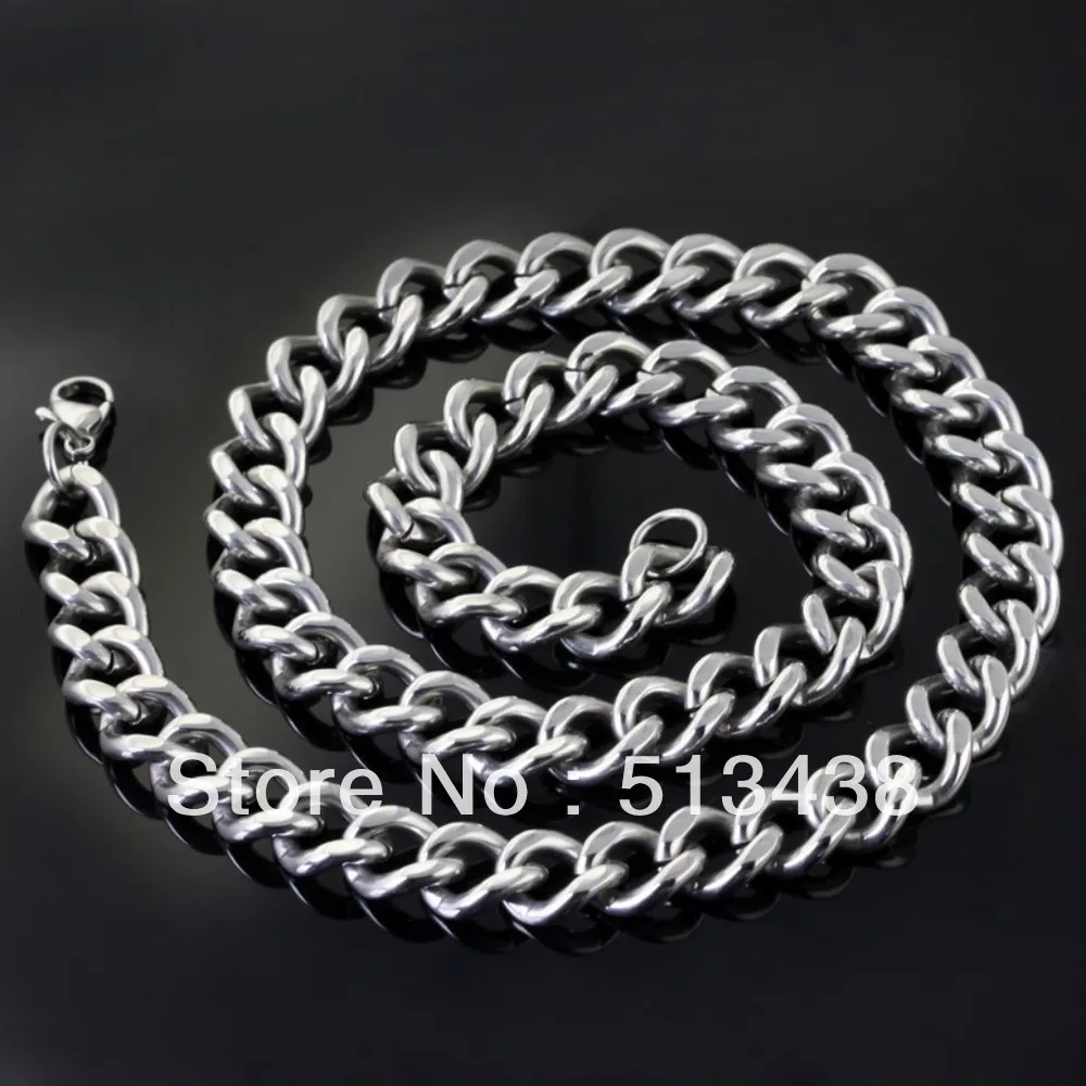 XL120 114g Charm men's polished jewelry silver Stainless Steel huge