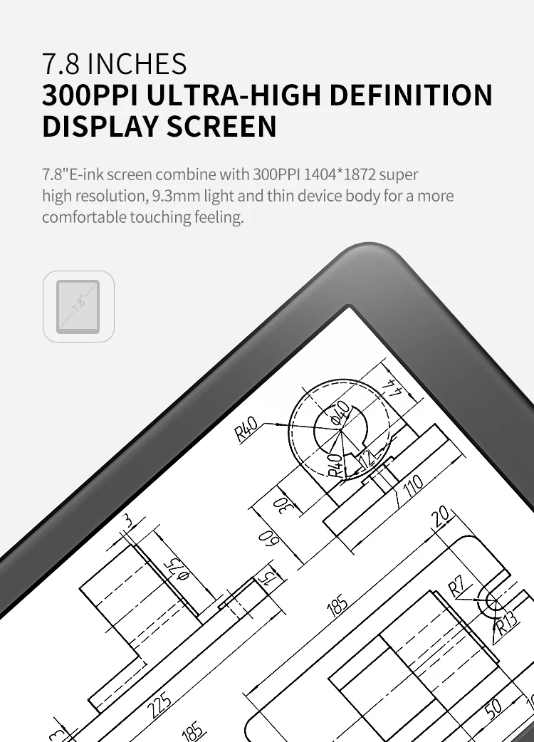 Likebook Mars электронная книга 7,8 дюймов BOYUE T80D e-ink eReader 8 ядерный Android 6,0 2 г/16 г слот для карт 64 г удлиненный передний свет электронная книга