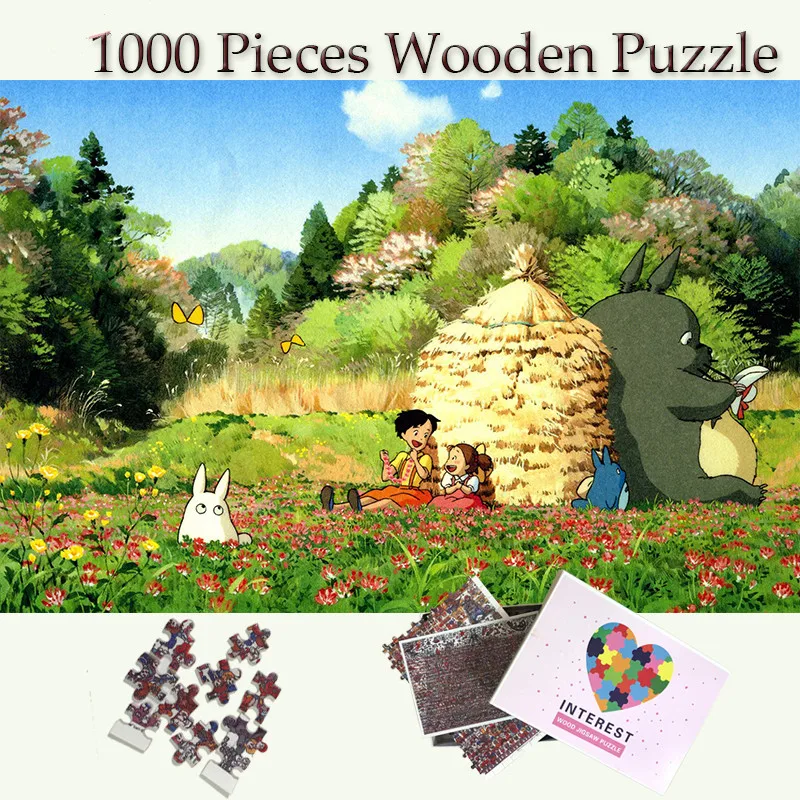 

My Neighbor Totoro Anime Puzzle for Adults 1000 Pieces Jigsaw Puzzles Teenagers Toy