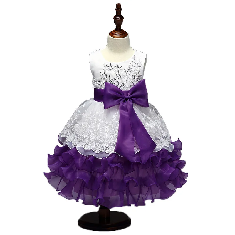 

Children's Sequins Embroidery Princess Dresses Big Bows Black Root Gauze Girls Dresses for Party and Wedding Kids Clothing