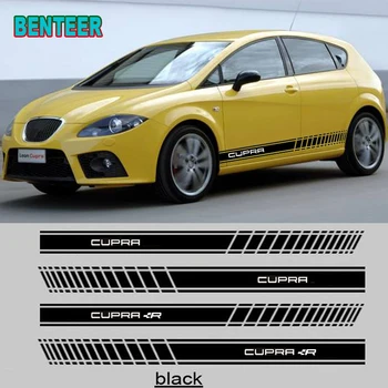 

2pcs/lot Car Side Decal Stripes Stickers Flag Graphi For seat cupra cupraR Car Accessories
