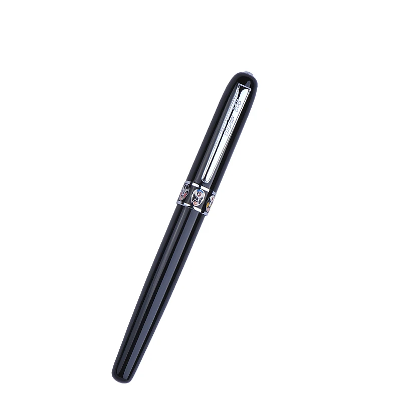 Duke авторучки с китайский театр лицо узор черный 0,5 мм F Перо металлические чернила ручки для письма офисные ручки с подарочным чехлом