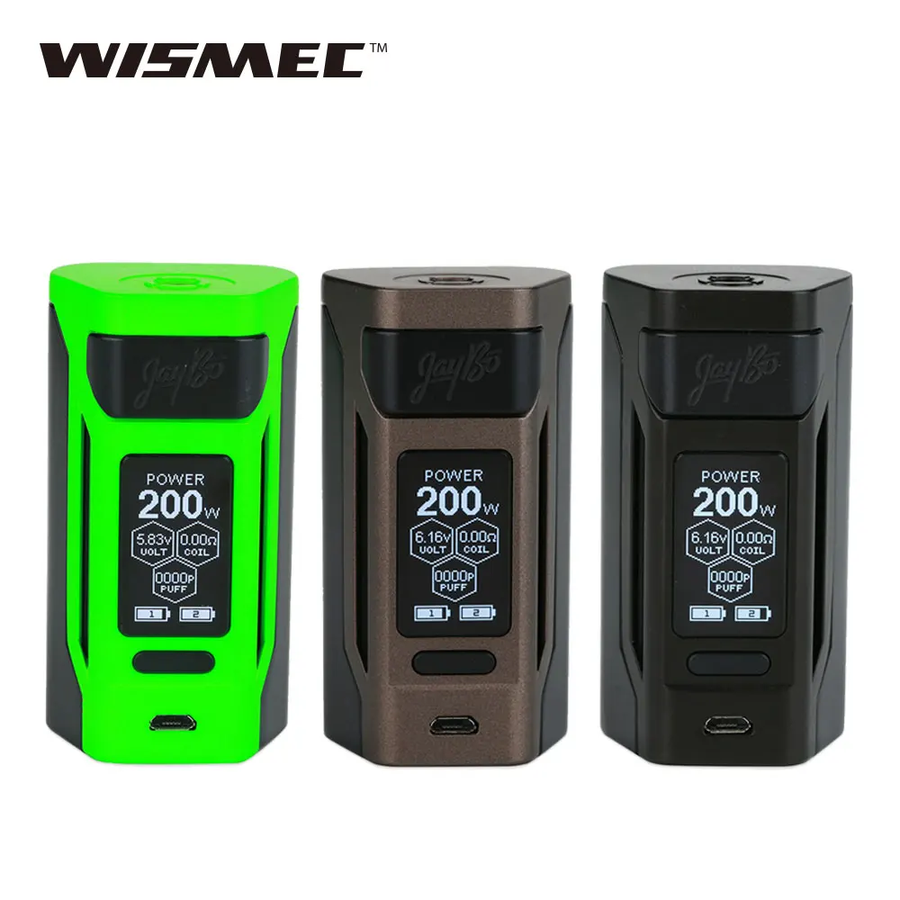 

WISMEC Reuleaux RX2 20700 200W TC MOD with Dual 20700 Batteries 6000mAh 1.3inch Large Screen e cigs Vaping RX 2 BOX MOD