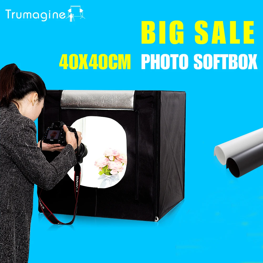 40*40*40CM 16" Photo Studio Light Box Mini Tabletop Fotografia Lightbox Photography Softbox  For Jewelry Sunglasses