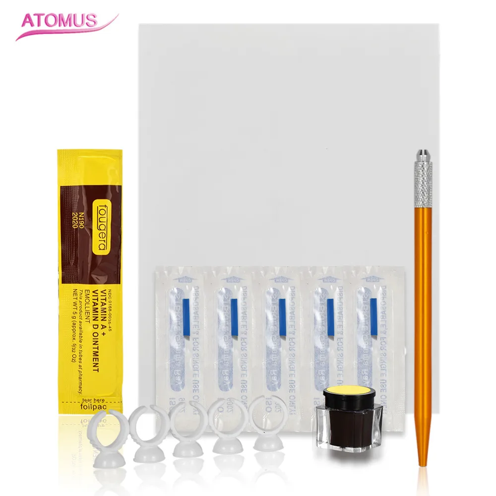 

Professional Microblading Kit With Tattoo Cream Microblading Practice Skin Tattoo Pen 14pin Laminas Para Tebori Eyebrow