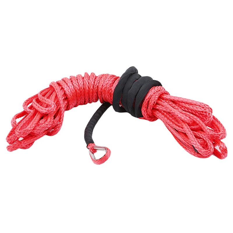 العملي الأحمر سيارة حبل رفع الاصطناعية الألياف كابل خط فائقة الجزيئية دائم الجر حبل سحب الحبال