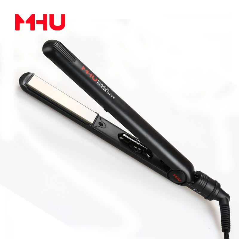 MHU Titanium Flat Irons For Hair Straightener 210 240V EU Plug Handle