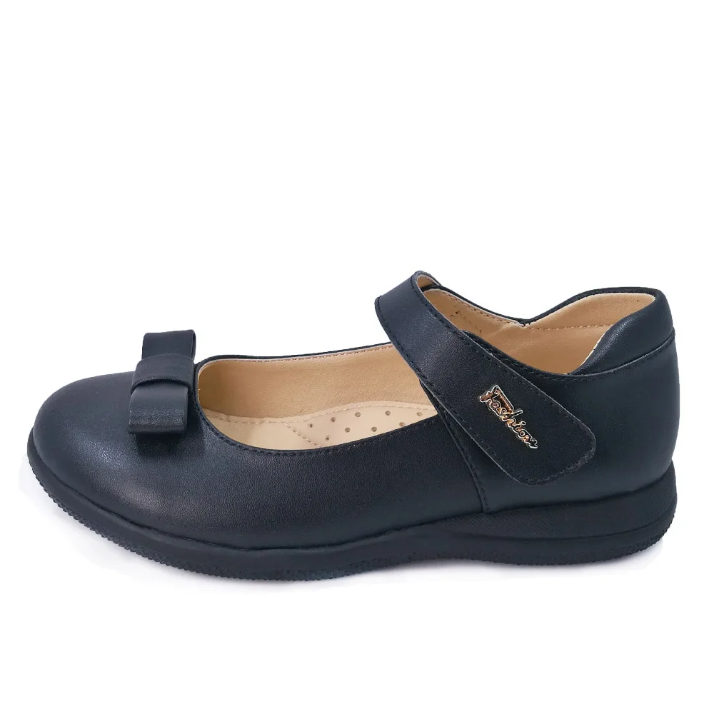 

Girls Mary Jane School Shoes For Children Kids Orthopedic Uniform Leather Shoes with Bowknot Decoration