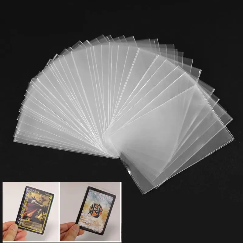 100pcs пластиковый, прозрачный, для карт рукава Magic Настольная игра Таро "тройка" покер карты протектор