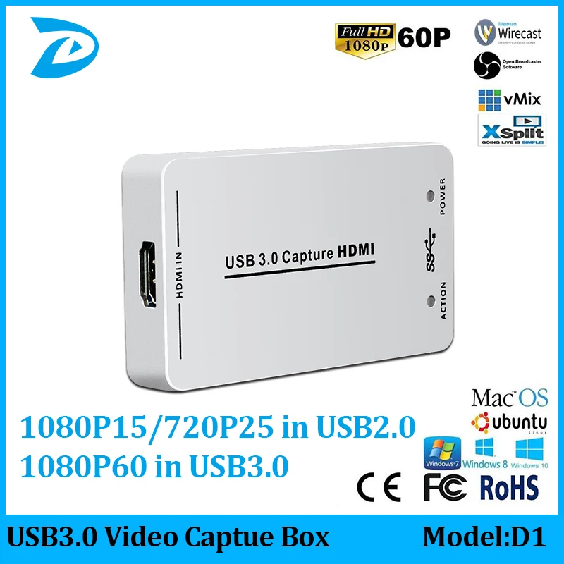 USB 3 0 60fps HDMI к USB3.0 устройство для захвата видео потоковое Потоковое вещание 1080P