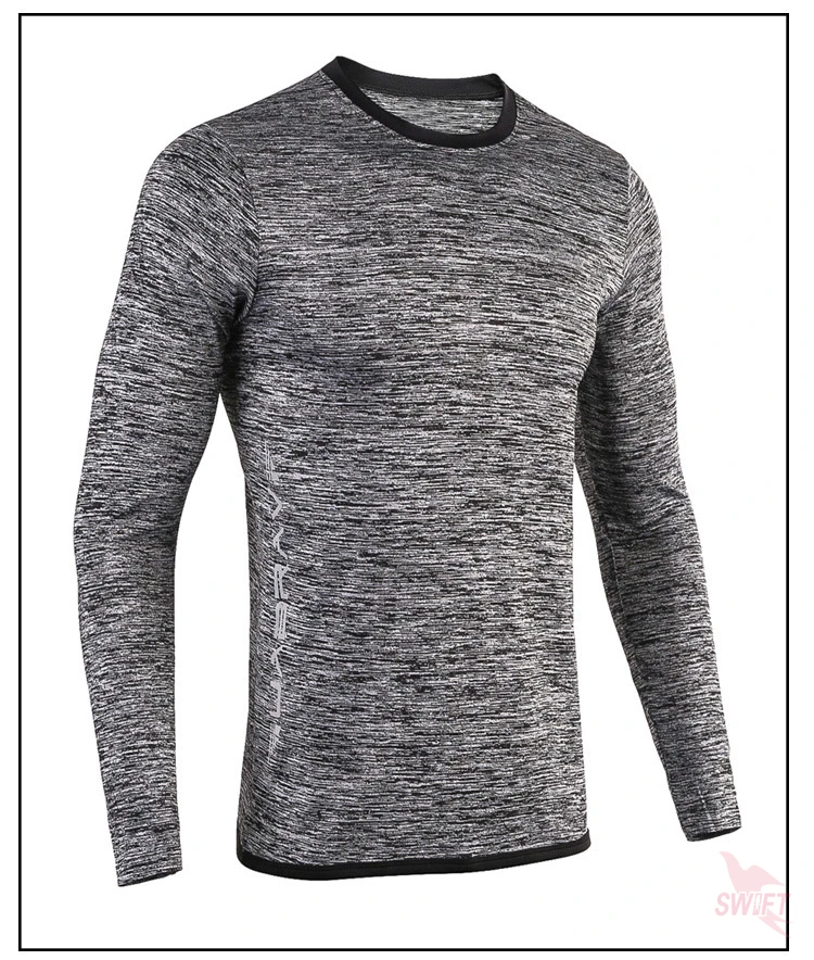 Новинка 2018 года с длинным рукавом спортивные рубашки быстросохнущая для мужчин's бег базовые слои одежда для фитнеса и спортзала ММА Rashgard