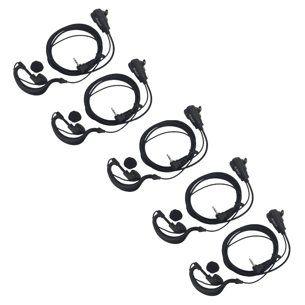 

5PCS 1-Pin 2.5mm Jack Earpiece Headset PTT MIC for Motorola SMP218 Radios Black walkie talkie cb radio earpiece headset