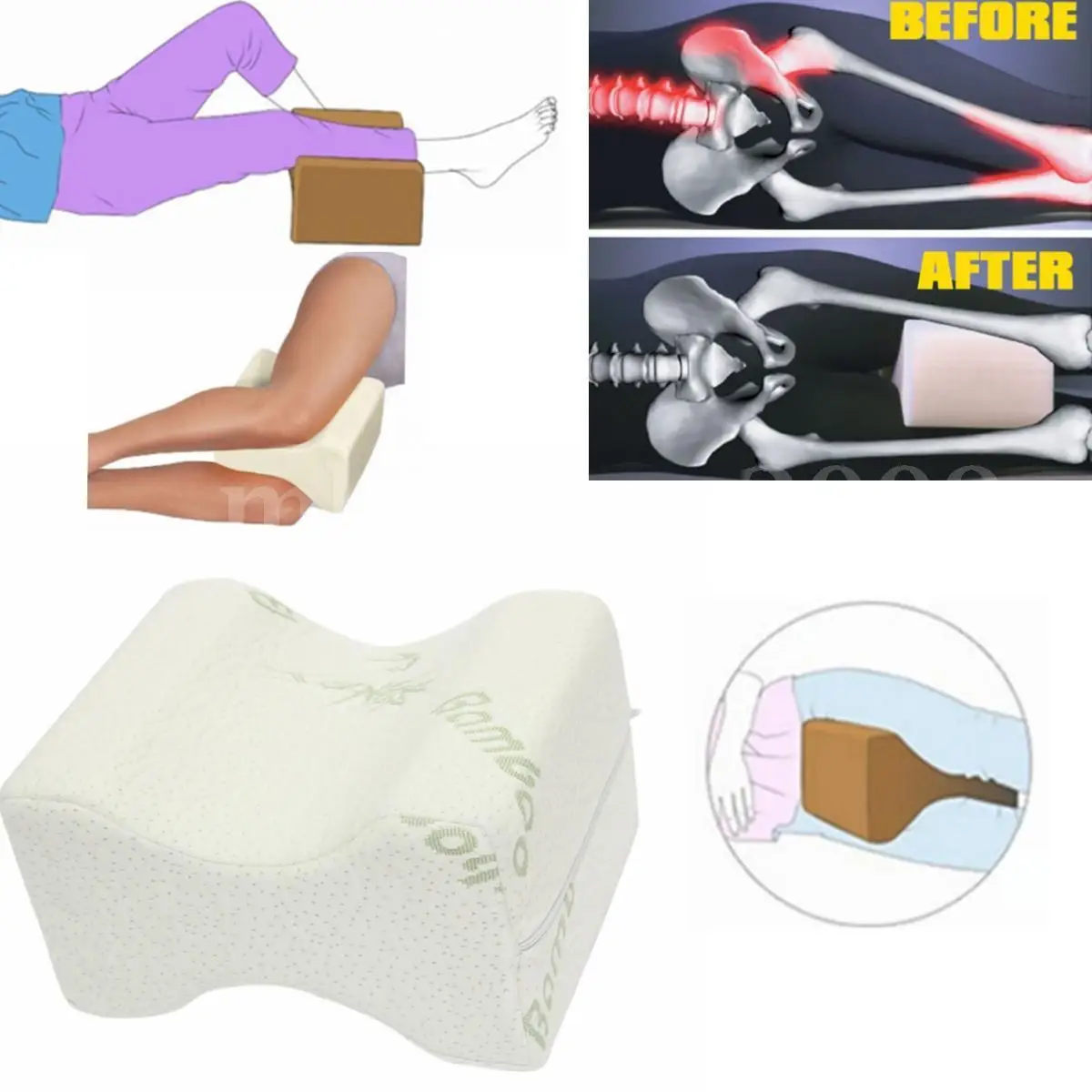 Подушка на колено, подушка для ног для сна, Ортопедическая подушка с эффектом памяти, поддержка между боковыми шпалами, подушка для ног