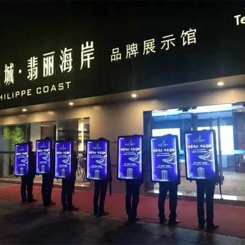 5PCS One Side Outdoor Human Backpack LED Walking Billboards for Advertising display 63X90cm | Лампы и освещение