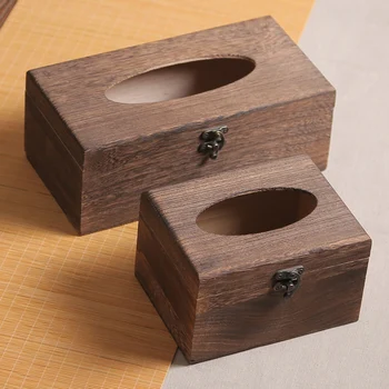 

Wooden boxes, living rooms, toilets, solid wood tissue boxes, ancient Chinese napkin boxes. Free Delivery