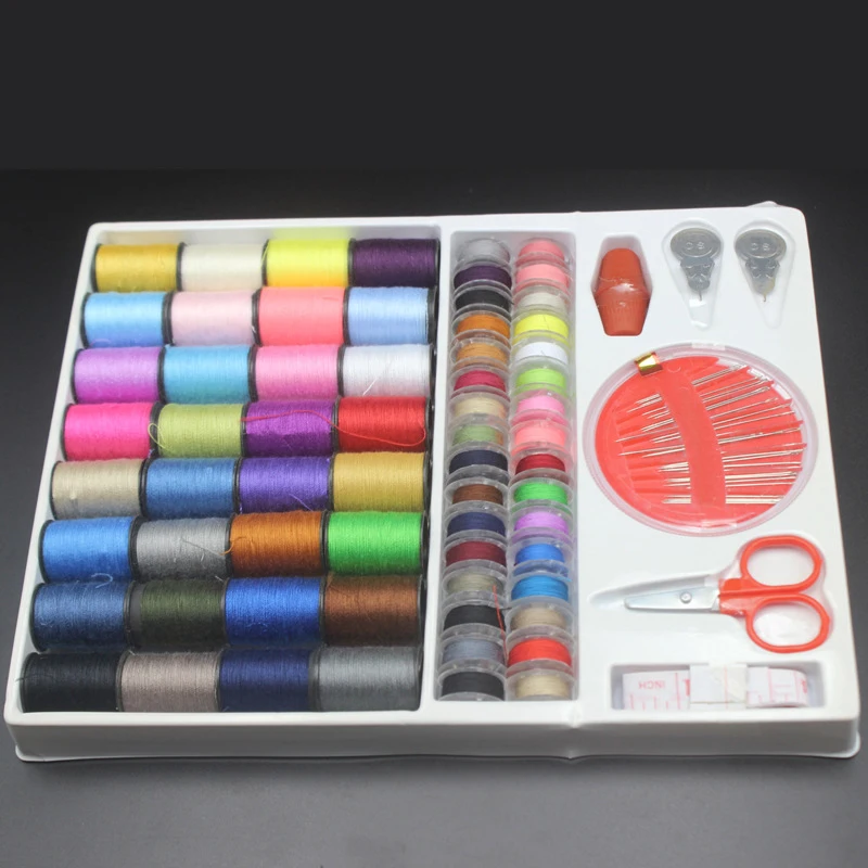

1 Set Home Use Multifunction Sewing Patchwork Stitching Needlework Suit 28 Colors Sewing Thread Ruler Scissors Set Tools