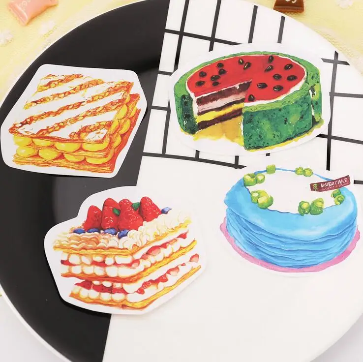 

Nice Sweet Cake Self-Adhesive Memo Pad Notes Bookmark School Office Supply