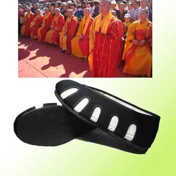

Unisex Chinese Martial Art Kung Fu Ninja Shoes Slip On RUBBER Sole-Canvas Oriental Temples monk Nun Fabric Shoes