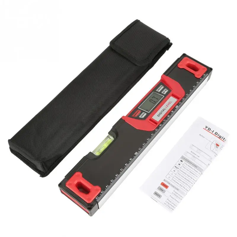 

Digital Inclinometer Aluminum Alloy Magnetic Angle Finder Level 4 x 90 Degree Inclinometer 300mm Portable Angle Finder Ruler New