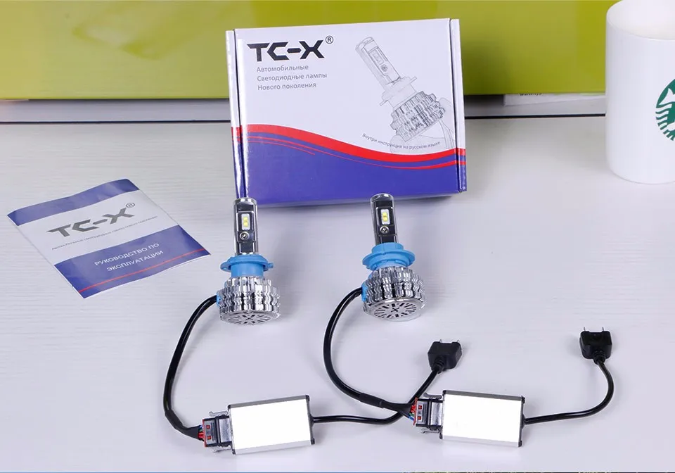 TC-X Новое поступление T1 pro свет автомобиля H7 H1 H11 9006/HB4 H27/880 H4 светодиодные фары автомобиля вождения прохождения луча противотуманных фар Замена