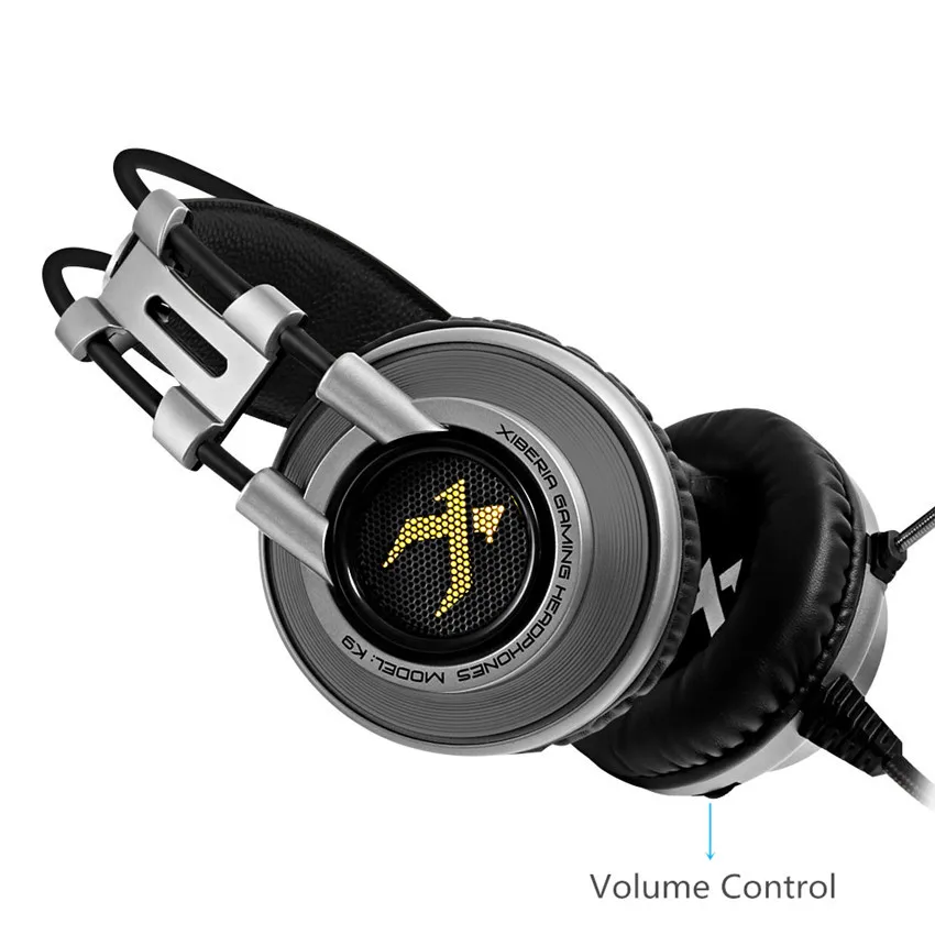 Billige Xiberia K9 PRO PC Headset Gaming Kopfhörer mit Mikrofon LED Licht für Laptop Computer PS4 Stereo Spiel Headsets Bass Casques