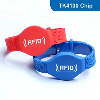 

WB06 Silicone RFID wristband, RFID Wristband RFID Bracelet for access control with TK4100 Chip Free Shipping
