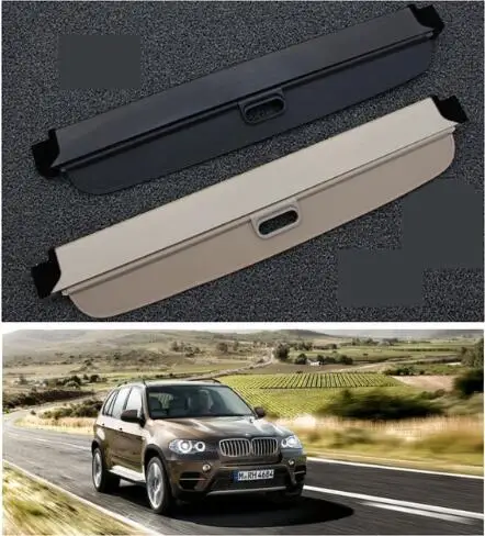 

High Qualit Car Rear Trunk Cargo Cover Security Shield Screen shade Fit For BMW X5 E70 2007-2012 (Black,Beige) BY EMS